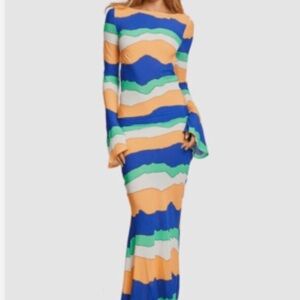 Pippa The Label Wini Striped Multicolor Maxi Dress